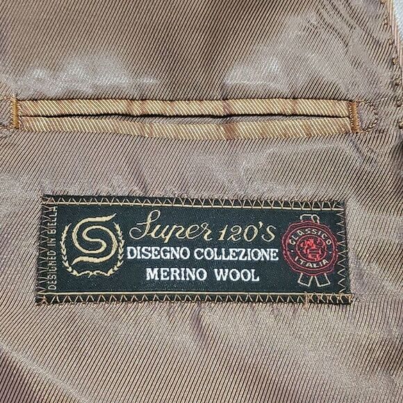 LINEAGE SPORTCOAT, Sz 44R, GREY STRIPED FABRIC, MERINO WOOL - Picture 8 of 15